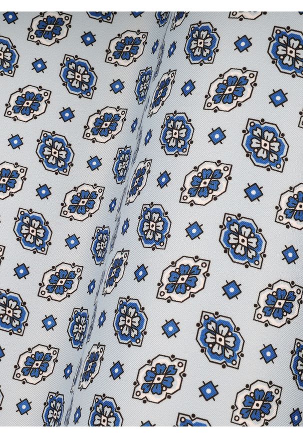 Pako Lorente - PAKO LORENTE – Jasnoniebieska poszetka męska we wzory. Kolor: niebieski. Materiał: poliester