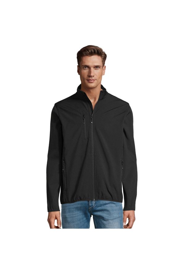 SOL'S - Męska Kurtka Radian Soft Shell. Kolor: czarny