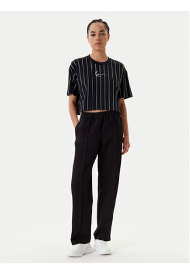 Karl Kani T-Shirt Small Signature Essential Pinstripe 6137880 Czarny Relaxed Fit. Kolor: czarny. Materiał: bawełna