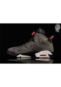 Buty do chodzenia męskie Nike Air Jordan 6 Retro Sp Travis Scott. Zapięcie: sznurówki. Kolor: zielony. Materiał: guma, materiał, skóra, syntetyk. Szerokość cholewki: normalna. Sport: turystyka piesza