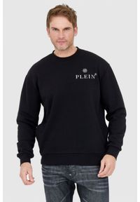 Philipp Plein - PHILIPP PLEIN Czarna bluza męska hexagon. Kolor: czarny