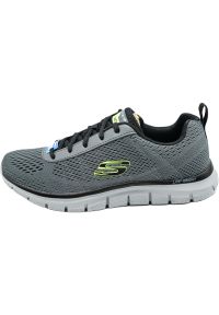 skechers - Skechers Moulton, Szary. Zapięcie: sznurówki. Kolor: wielokolorowy, czarny, szary. Materiał: materiał, tkanina. Szerokość cholewki: normalna. Sport: turystyka piesza