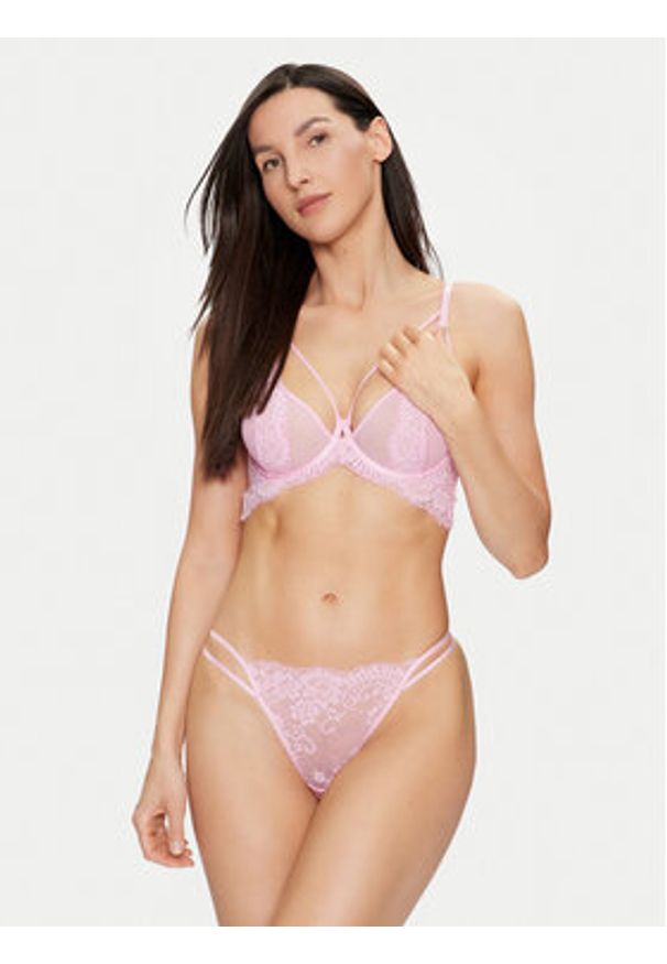 Hunkemöller Biustonosz z fiszbiną Milaan 205383 Różowy. Kolor: różowy. Materiał: syntetyk