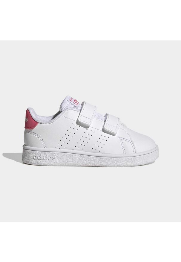 Adidas - Advantage Lifestyle Court Two Hook-and-Loop Shoes. Kolor: biały, wielokolorowy, różowy, czarny. Materiał: materiał. Model: Adidas Advantage