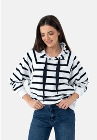 Volcano - Bluza oversize z kapturem B-AIKA. Typ kołnierza: kaptur. Materiał: tkanina, bawełna. Długość rękawa: raglanowy rękaw #1