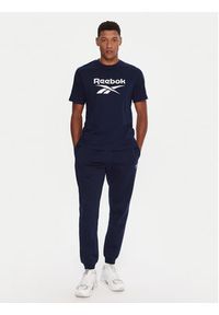 Reebok T-Shirt RK25141CCM Granatowy Regular Fit. Kolor: niebieski. Materiał: bawełna #4