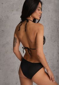 Renee - Czarne Body Halter z Koronki z Odkrytymi Plecami i Wiązaniem na Plecach Malitea. Kolor: czarny. Materiał: koronka. Wzór: koronka #4