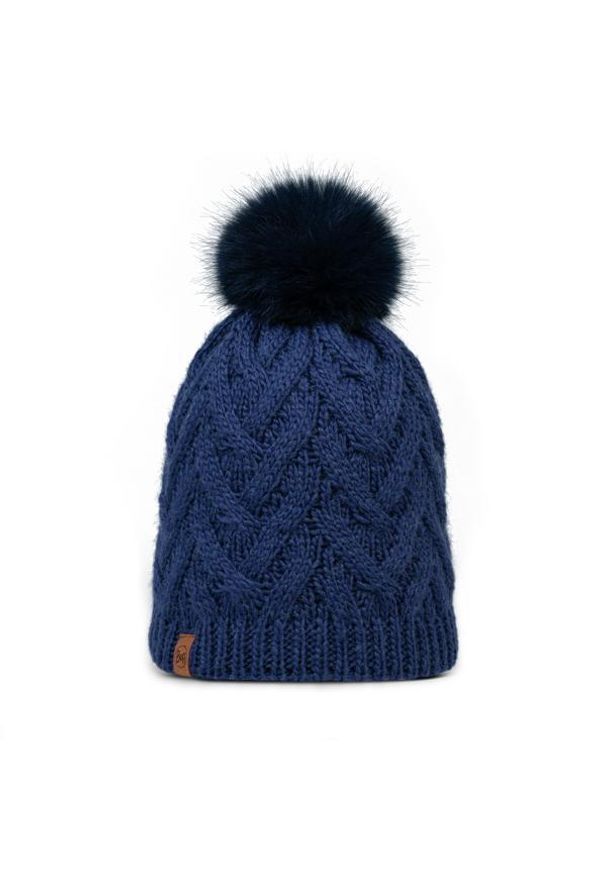 Buff - Czapka BUFF KNITTED & FLEECE BAND BEANIE CARYN MIDNIGHT. Kolor: niebieski. Sezon: zima. Styl: sportowy