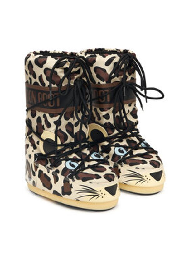 Moon Boot Śniegowce Mb Icon Animal 80D3400300 Brązowy. Kolor: brązowy. Materiał: skóra