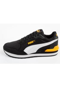 Buty sportowe młodzieżowe Puma ST Runner v4 Mesh. Kolor: czarny, biały, wielokolorowy, żółty. Materiał: mesh