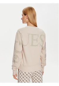 Guess Bluza W4YQ17 KC8I0 Beżowy Regular Fit. Kolor: beżowy. Materiał: bawełna #3