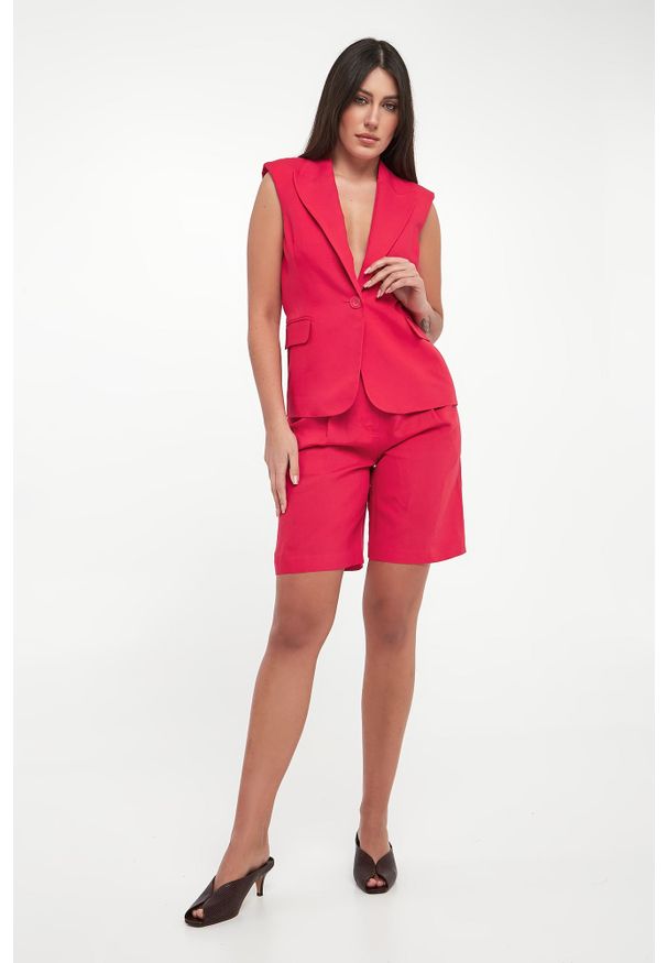 Twinset Milano - Kamizelka damska lniana TWINSET ACTITUDE. Materiał: len