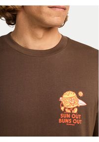 Billabong T-Shirt Gimmicks EBYZT00363 Brązowy Regular Fit. Kolor: brązowy. Materiał: bawełna #6