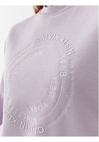 Calvin Klein Bluza Tonal K20K205712 Fioletowy Relaxed Fit. Kolor: fioletowy. Materiał: syntetyk #4