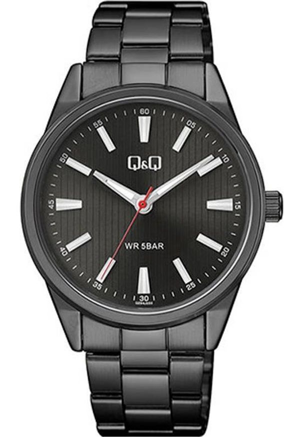 Zegarek Q&Q Zegarek QQ QZ94-402 Męski Czarny 30M Klasyczny. Kolor: czarny. Styl: klasyczny