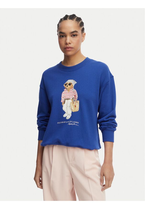 Polo Ralph Lauren Bluza 211A12730001 Niebieski Regular Fit. Typ kołnierza: polo. Kolor: niebieski. Materiał: bawełna