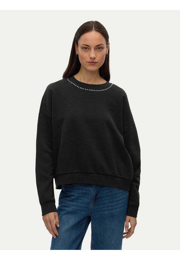 Vero Moda Bluza Lotte 10333544 Czarny Regular Fit. Kolor: czarny. Materiał: bawełna