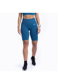 XTREME - Krótkie legginsy sportowe dla kobiet Xtreme Sportswear Antracyt Niebieski. Kolor: niebieski. Materiał: materiał. Długość: krótkie. Sport: fitness #2