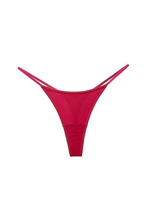 Intica - Stringi gładkie niewidoczne pod odzieżą Semra. Kolor: czerwony. Materiał: materiał. Wzór: gładki