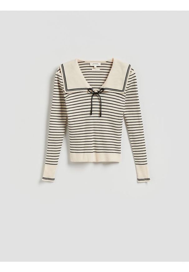 Reserved - Sweter z wełną - wielobarwny. Materiał: wełna