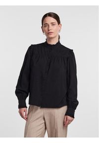 YAS Koszula 26030892 Czarny Regular Fit. Kolor: czarny. Materiał: wiskoza