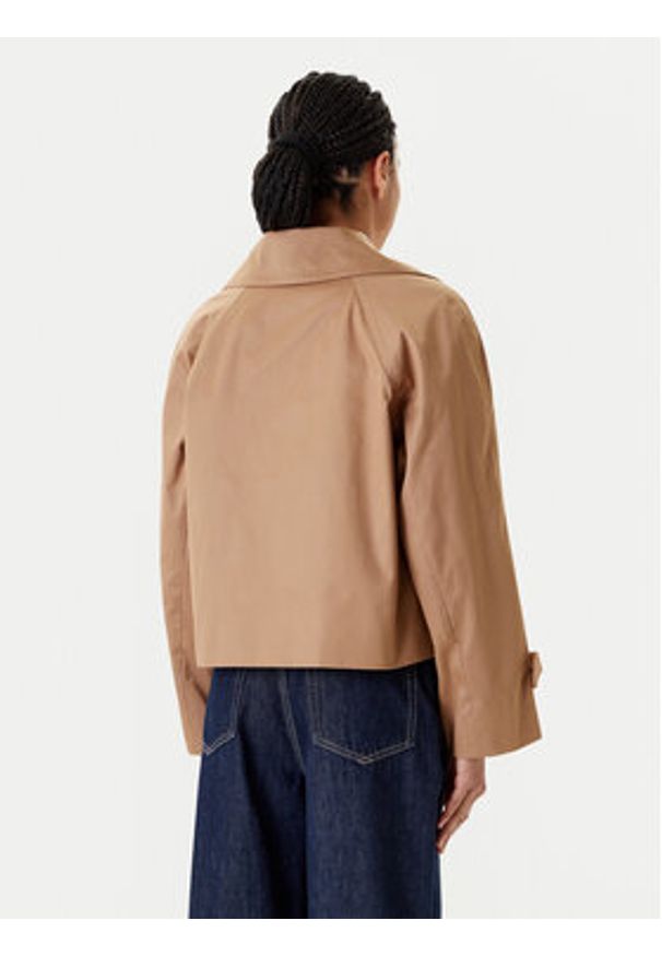 United Colors of Benetton - United Colors Of Benetton Trencz 2RGCDW034 Beżowy Regular Fit. Kolor: beżowy. Materiał: bawełna