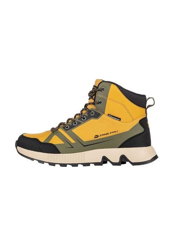 ALPINE PRO - Buty do chodzenia męskie Alpine Pro Mulhacen. Wysokość cholewki: za kostkę. Zapięcie: sznurówki. Kolor: wielokolorowy. Materiał: materiał. Szerokość cholewki: normalna. Sport: turystyka piesza