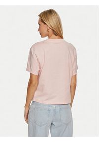 Guess Jeans T-Shirt W4YI73 K8HM0 Różowy Regular Fit. Kolor: różowy. Materiał: bawełna