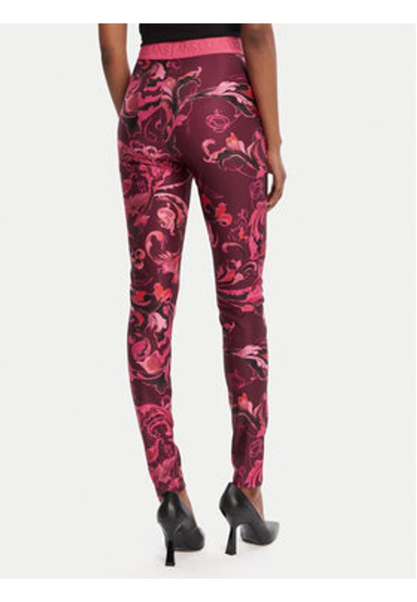 Versace Jeans Couture Legginsy 79HAC101 JS501 Różowy Slim Fit. Kolor: różowy. Materiał: syntetyk