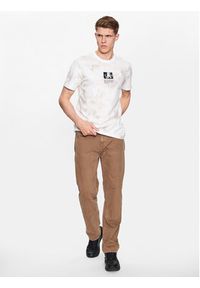 Calvin Klein Jeans T-Shirt Monogram J30J323301 Beżowy Regular Fit. Kolor: beżowy. Materiał: bawełna