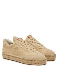 Lauren Ralph Lauren - LAUREN RALPH LAUREN Espadryle Luize 802959231003 Beżowy. Kolor: beżowy. Materiał: skóra, zamsz #4