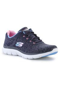 skechers - Buty Skechers Flex Appeal 4.0 - Fresh W 149570-NVMT niebieskie. Zapięcie: sznurówki. Kolor: niebieski. Materiał: syntetyk, guma. Szerokość cholewki: normalna. Obcas: na obcasie. Wysokość obcasa: średni