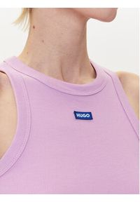 Hugo - HUGO Top 50508857 Różowy Slim Fit. Kolor: różowy. Materiał: bawełna #5