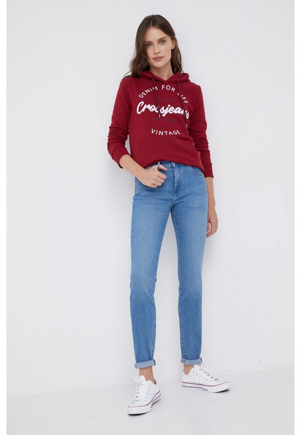Wrangler jeansy Skinny Vintage Soft damskie medium waist. Kolor: niebieski. Styl: vintage