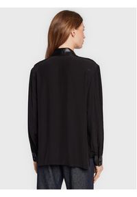 Sisley Koszula 56ICLQ02L Czarny Regular Fit. Kolor: czarny. Materiał: wiskoza #4