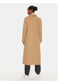 United Colors of Benetton - United Colors Of Benetton Płaszcz wełniany 28HFDN069 Beżowy Regular Fit. Kolor: beżowy. Materiał: wełna, syntetyk #3