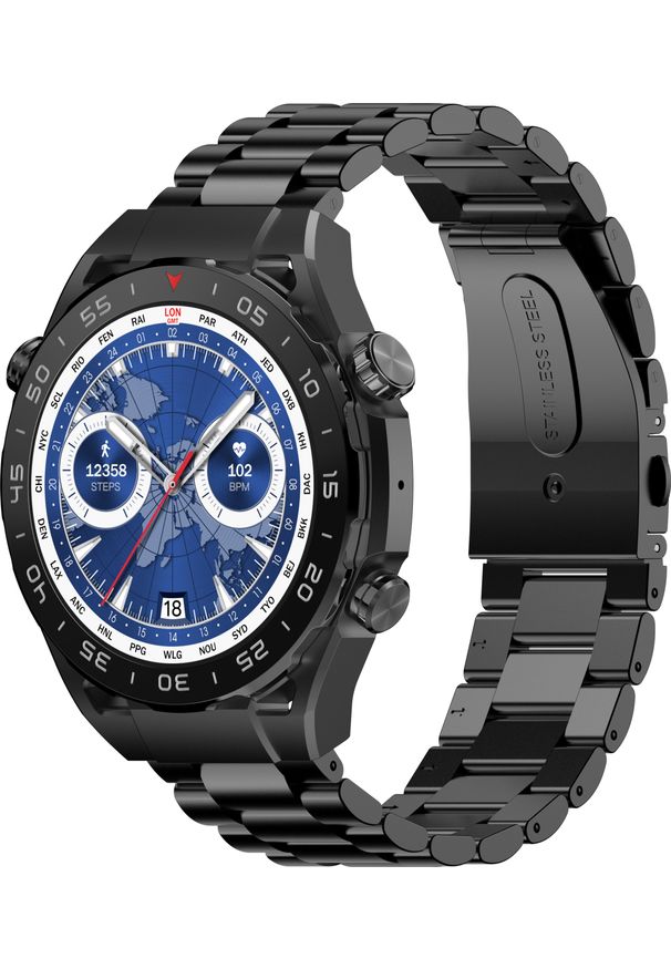 Smartwatch Gravity GT13-1 Czarny (GT13). Rodzaj zegarka: smartwatch. Kolor: czarny