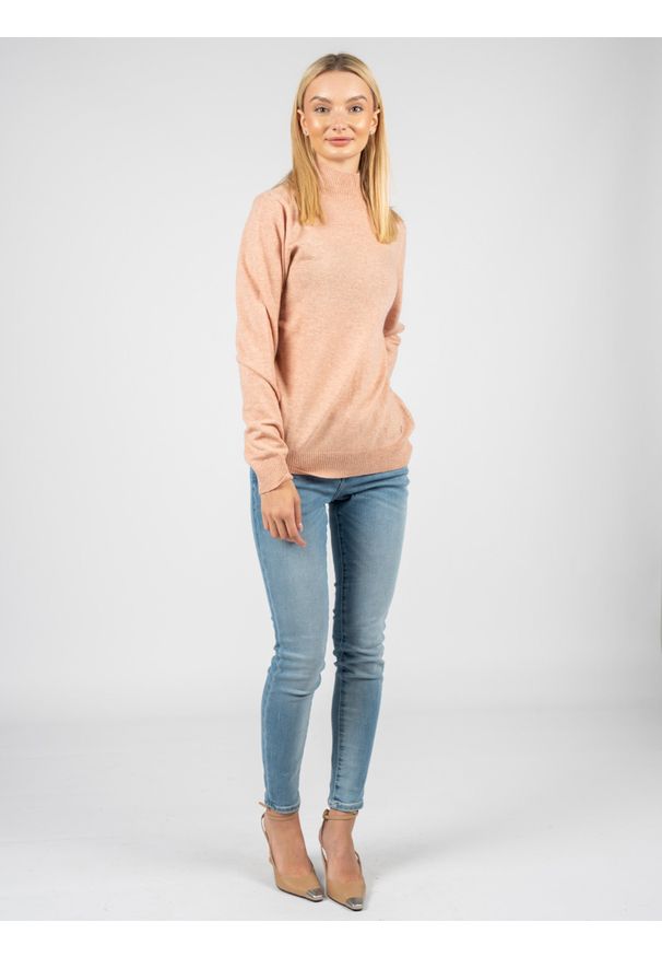 Guess Sweter | W1BR37Z2WG0 | Kobieta | Cielisty, Różowy. Okazja: na co dzień. Typ kołnierza: golf. Kolor: różowy. Materiał: nylon, wiskoza, poliester. Styl: casual