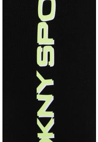 DKNY - Dkny Szorty damskie kolor czarny z nadrukiem high waist. Stan: podwyższony. Kolor: czarny. Materiał: dzianina. Wzór: nadruk #3