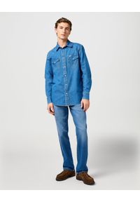 Wrangler - WRANGLER MĘSKA KOSZULA JEANSOWA WRANGLER WESTERN SHIRT COOL MEDIUM 112362373. Materiał: jeans #5