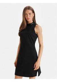 Calvin Klein Jeans Sukienka codzienna Interlock Mock LV047F260G Czarny Slim Fit. Okazja: na co dzień. Kolor: czarny. Materiał: syntetyk. Typ sukienki: proste. Styl: casual #1