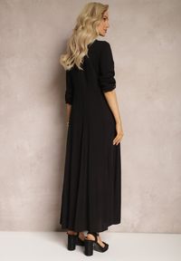 Renee - Czarna Sukienka Hillcrest. Kolor: czarny. Długość rękawa: długi rękaw. Typ sukienki: koszulowe. Długość: maxi #6