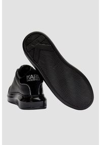 Karl Lagerfeld - KARL LAGERFELD Czarne damskie sneakersy KAPRI Karl Signia, Rozmiar 37. Kolor: czarny. Wzór: napisy #5