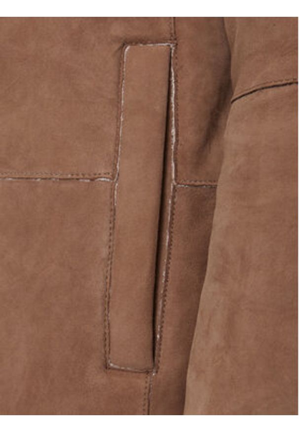 Milestone Kurtka przejściowa Alerio 531624 21330 Brązowy Regular Fit. Kolor: brązowy. Materiał: skóra