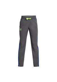 Spodnie dresowe chłopięce Under Armour UA Sportstyle Woven Pants - szare. Kolor: szary. Materiał: dresówka. Styl: sportowy