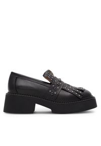 Eva Minge Loafersy LAGOA-24755 Czarny. Kolor: czarny