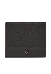 Hugo - HUGO Mały Portfel Męski 50548314 Czarny. Kolor: czarny. Materiał: skóra