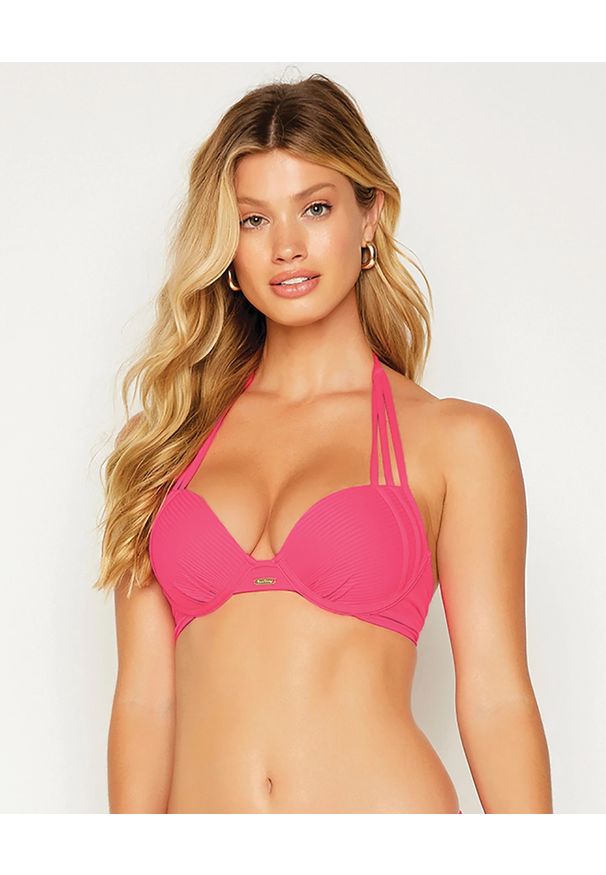 BEACH BUNNY - Top od bikini Kennedy Push Up. Kolor: różowy, wielokolorowy, fioletowy