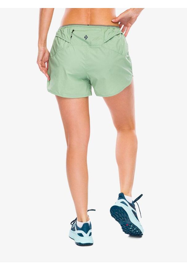 Spodenki do biegania damskie Black Diamond Distance Shorts. Kolor: zielony. Długość: krótkie