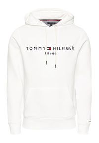 TOMMY HILFIGER - Tommy Hilfiger Bluza Logo MW0MW11599 Biały Regular Fit. Kolor: biały. Materiał: syntetyk #4